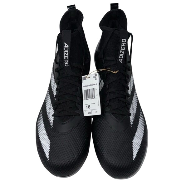 Adidas Mens Size 18 Adizero Impact Football Cleats Black IE9661 Athletic Shoes main image 4